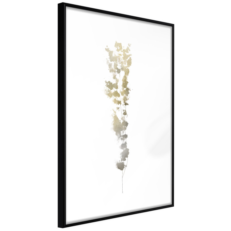 Wall Poster Golden Branch - golden-gray plant on a contrasting white background 125366 additionalImage 13