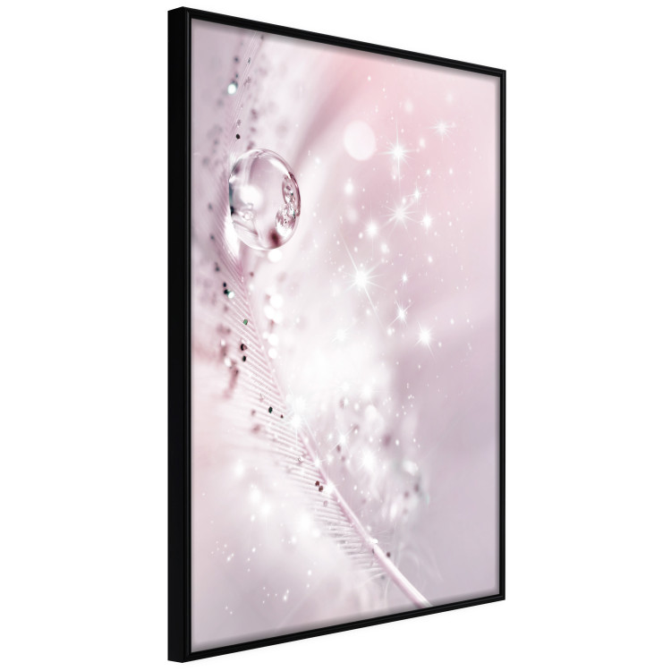 Wall Poster Shining Feather - feather with a water droplet in a pink abstract glow 125866 additionalImage 2