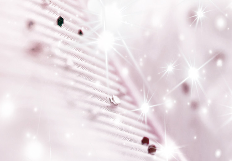Wall Poster Shining Feather - feather with a water droplet in a pink abstract glow 125866 additionalImage 6