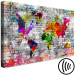 Canvas Print World of Bricks (1-part) wide - colorful abstraction of the world map 128066 additionalThumb 6