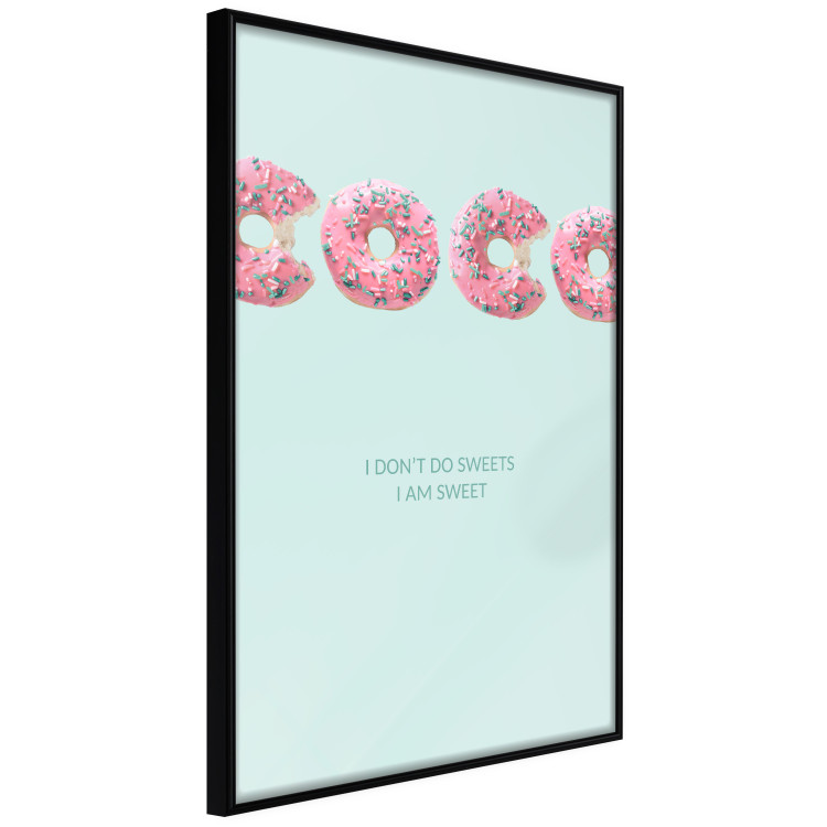 Poster Fashion for Sweets - abstract donut-themed inscription on pastel background 128366 additionalImage 13