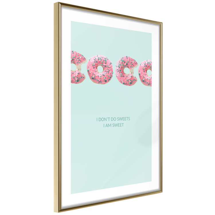 Poster Fashion for Sweets - abstract donut-themed inscription on pastel background 128366 additionalImage 9