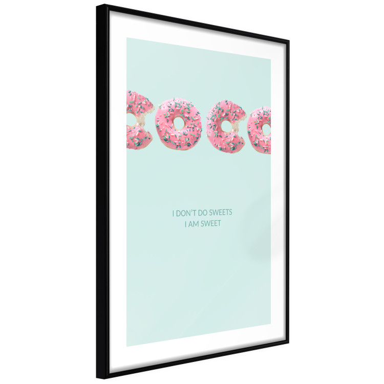 Poster Fashion for Sweets - abstract donut-themed inscription on pastel background 128366 additionalImage 8