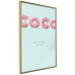 Poster Fashion for Sweets - abstract donut-themed inscription on pastel background 128366 additionalThumb 12