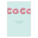 Poster Fashion for Sweets - abstract donut-themed inscription on pastel background 128366