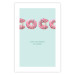 Poster Fashion for Sweets - abstract donut-themed inscription on pastel background 128366 additionalThumb 19