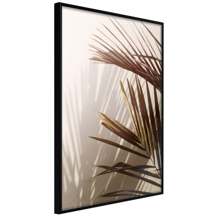 Wall Poster Rhythmic Tones: Sepia - summer composition with tropical palm leaves 129466 additionalImage 11