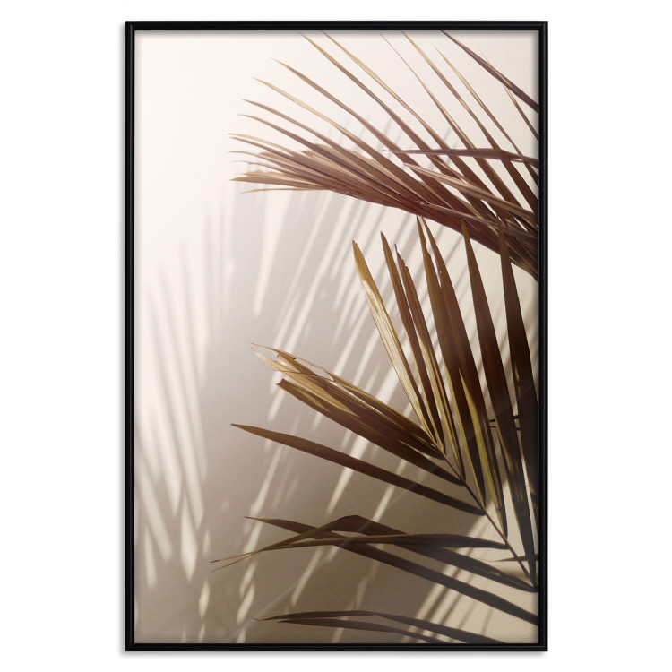 Wall Poster Rhythmic Tones: Sepia - summer composition with tropical palm leaves 129466 additionalImage 16
