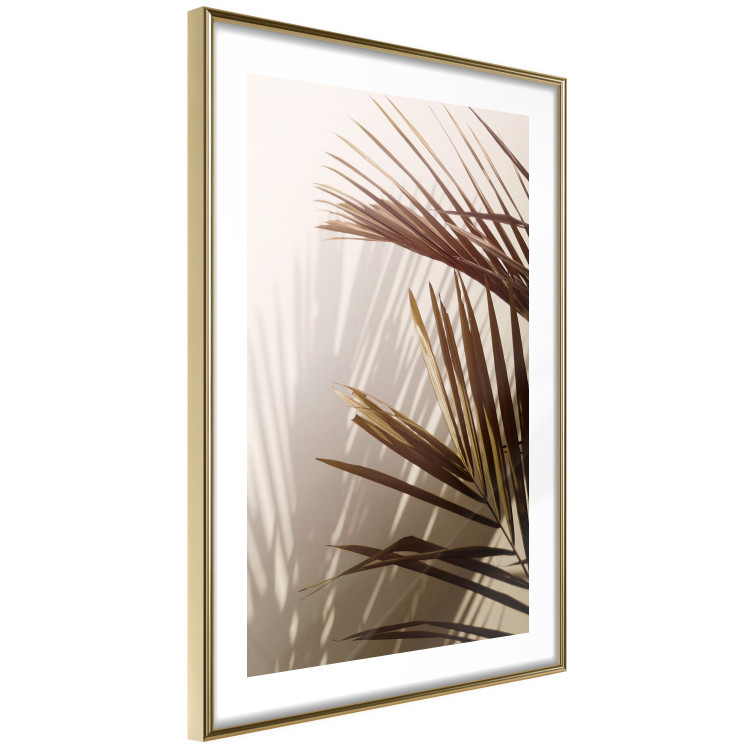 Wall Poster Rhythmic Tones: Sepia - summer composition with tropical palm leaves 129466 additionalImage 7