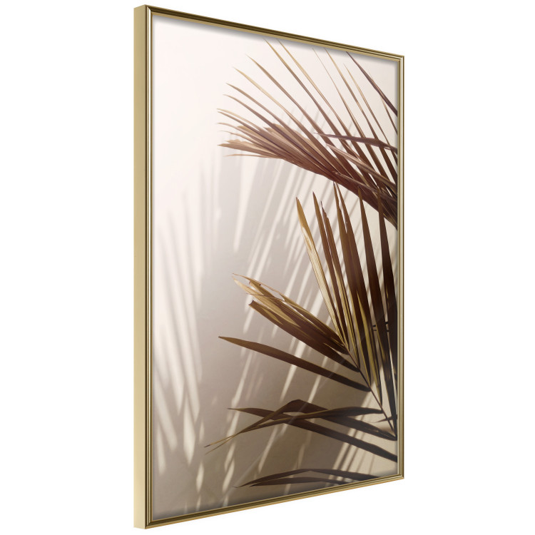 Wall Poster Rhythmic Tones: Sepia - summer composition with tropical palm leaves 129466 additionalImage 14