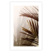 Wall Poster Rhythmic Tones: Sepia - summer composition with tropical palm leaves 129466 additionalThumb 25