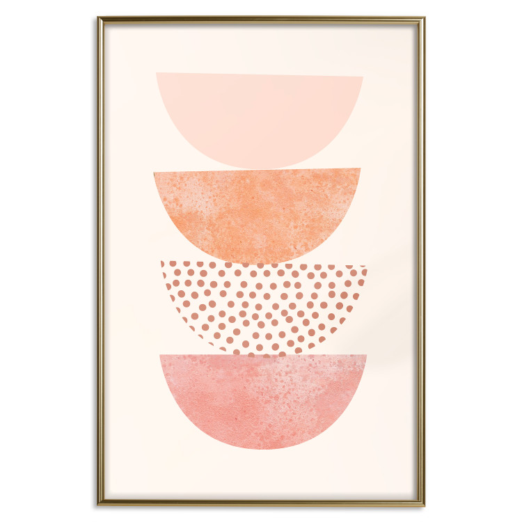 Poster Halves - abstract fragments of circles with different patterns and colors 129766 additionalImage 21