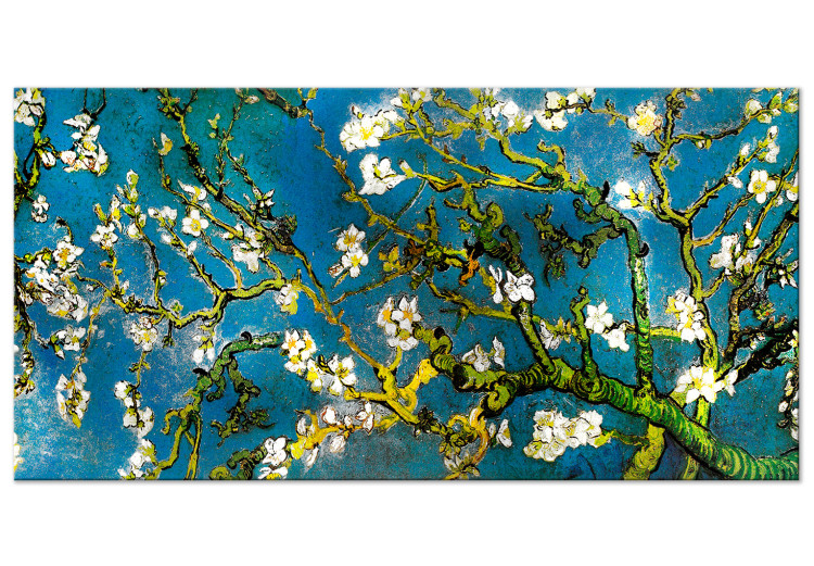 Canvas Print Blooming Almond Tree (1-piece) Wide - tree with white flowers 129866
