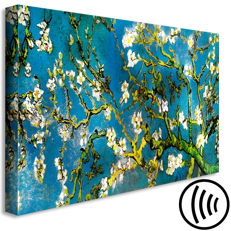 Canvas Print Blooming Almond Tree (1-piece) Wide - tree with white flowers 129866 additionalImage 6