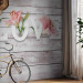 Photo Wallpaper Flowers in love - inscription in English on a light background with wood texture 132166 additionalThumb 4