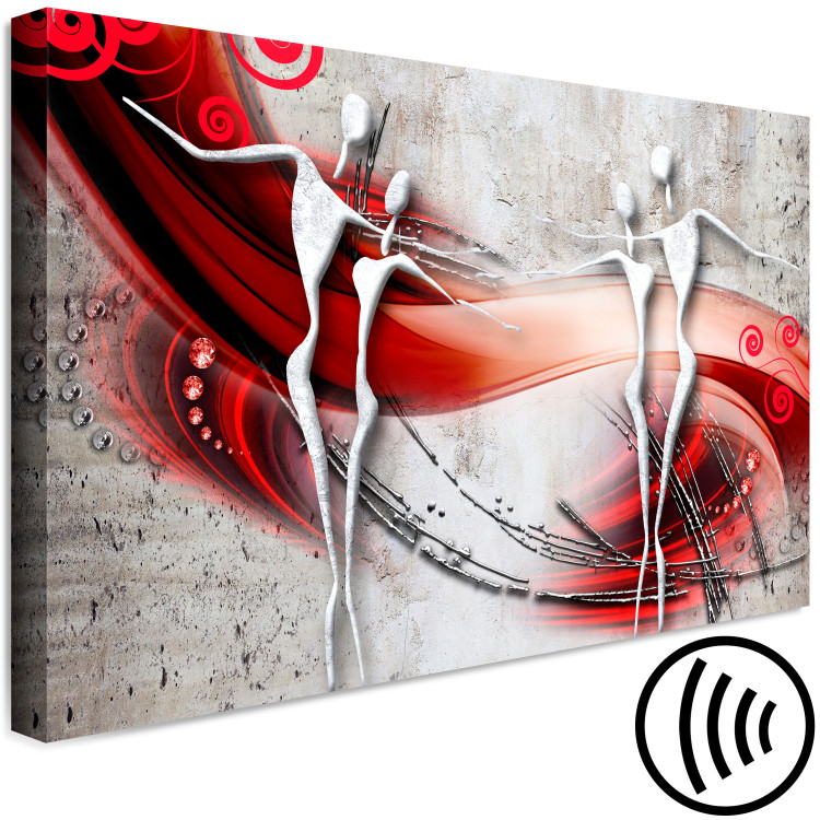Canvas Art Print Flamenco with Ariana (1-piece) Wide - abstract human silhouettes 135566 additionalImage 6