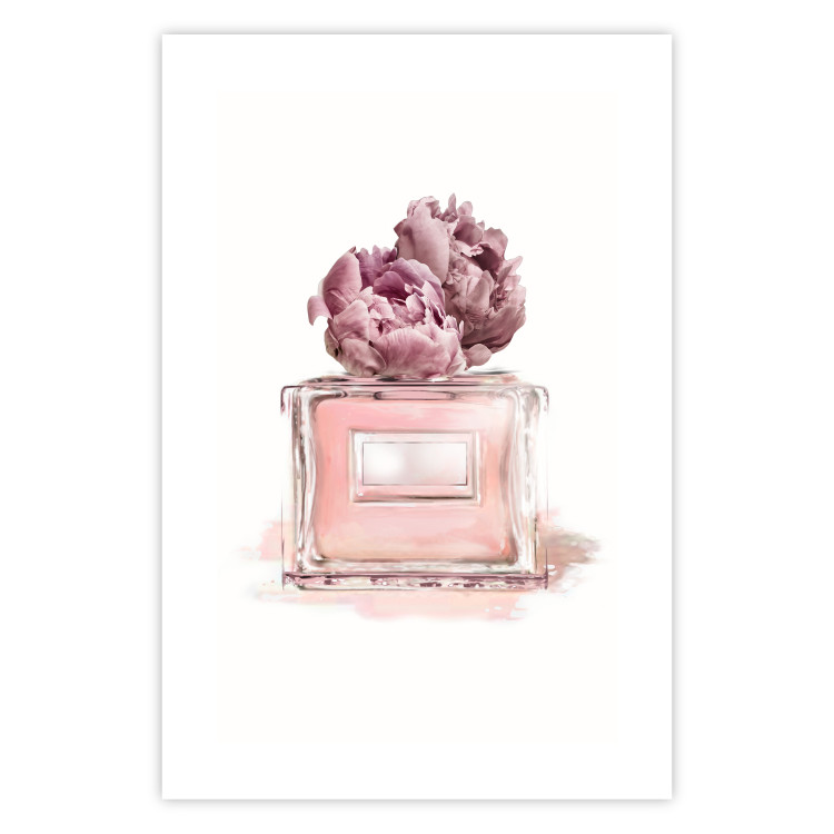 Wall Poster Parisian Dream - pink perfume bottle and cap made of flowers 135766 additionalImage 15