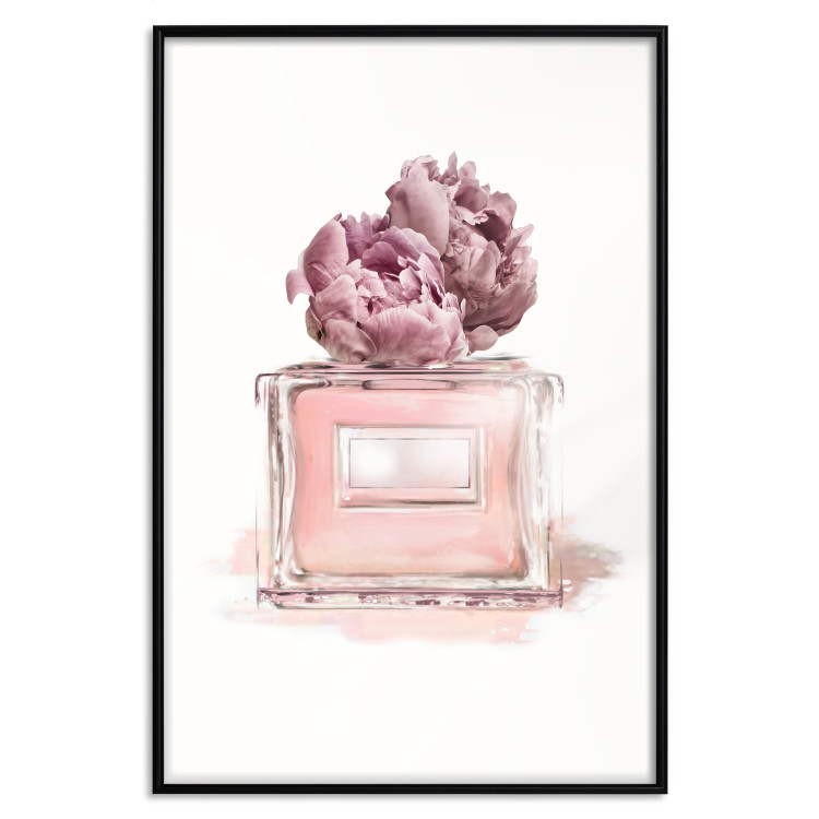 Wall Poster Parisian Dream - pink perfume bottle and cap made of flowers 135766 additionalImage 19