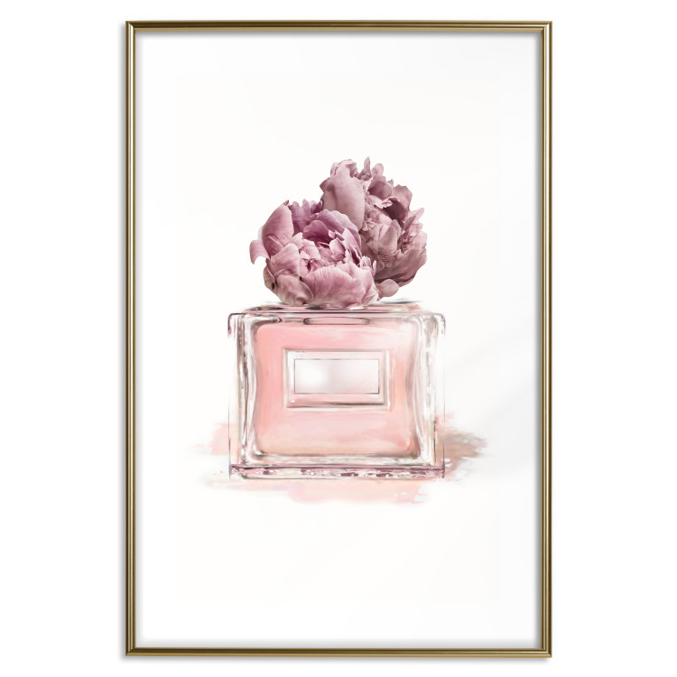 Wall Poster Parisian Dream - pink perfume bottle and cap made of flowers 135766 additionalImage 13