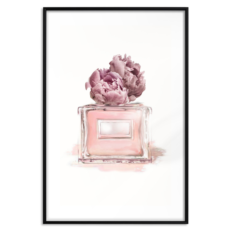 Wall Poster Parisian Dream - pink perfume bottle and cap made of flowers 135766 additionalImage 18