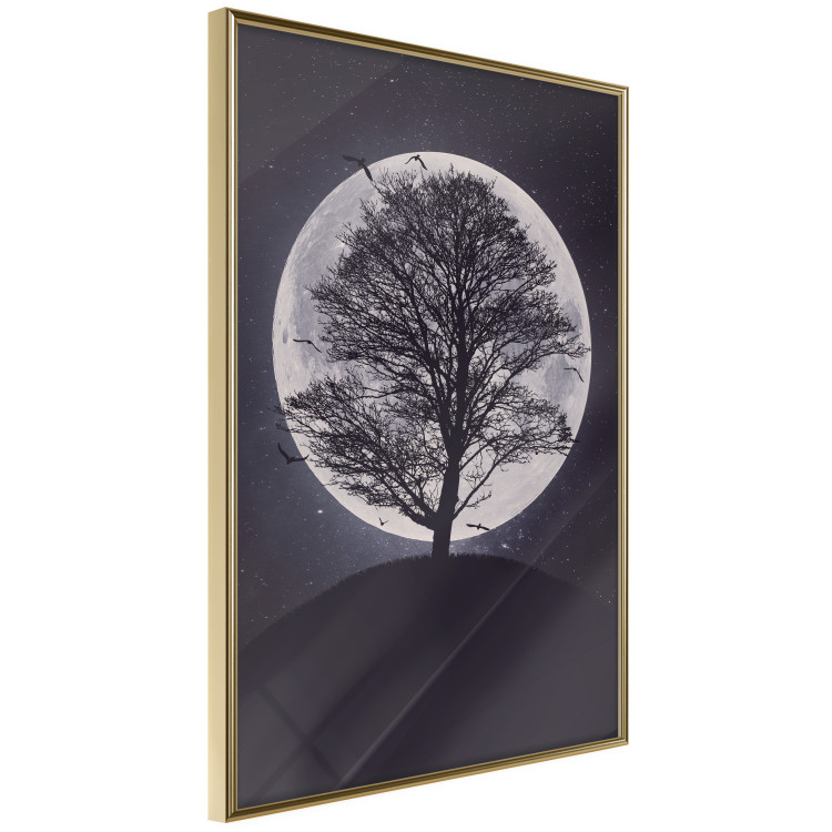 Wall Poster Lonely Tree - nighttime landscape of a tree against the bright moonlight 138066 additionalImage 8