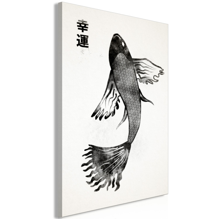 Canvas Print Fish of Happiness (1-piece) Vertical - animal painted on a light background 142466 additionalImage 2