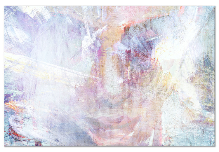 Canvas Print Misty Figure (1-piece) Wide - abstraction in light colors 143466