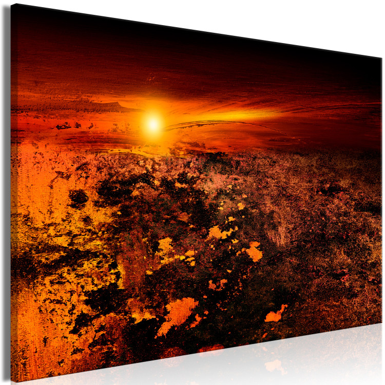Canvas Landscape (1-piece) - view of the sunset and blood-red sky 143866 additionalImage 2