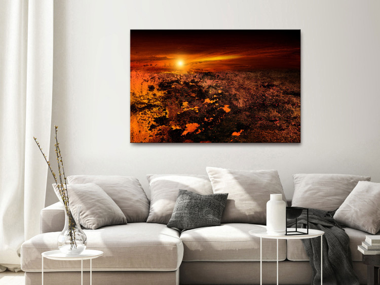 Canvas Landscape (1-piece) - view of the sunset and blood-red sky 143866 additionalImage 3