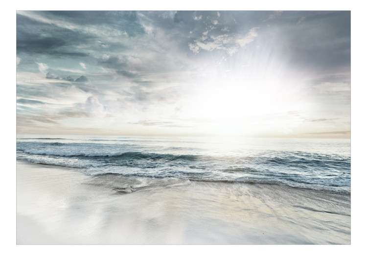 Wall Mural Radiant flashes - landscape with calm sea at sunset 144066 additionalImage 1