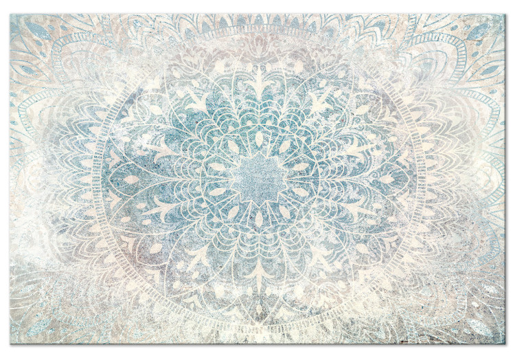Canvas Mandala (1-piece) - ornament in cool Zen colors 145166