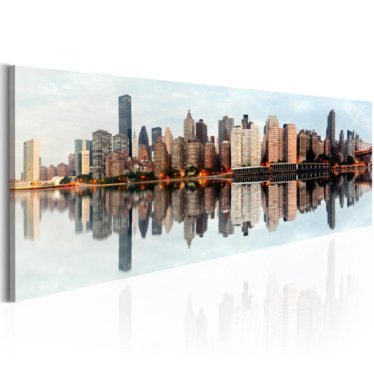 Canvas Art Print Morning Manhattan (1-piece) - New York City skyline and architecture 149066 additionalImage 2