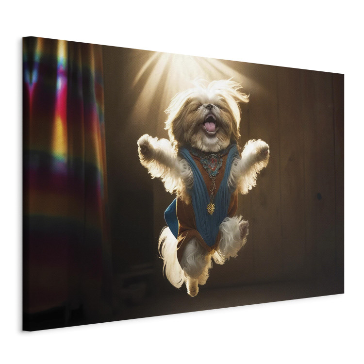 Canvas AI Shih Tzu Dog - Jumping Animal Against the Rays of the Sun - Horizontal 150166 additionalImage 2