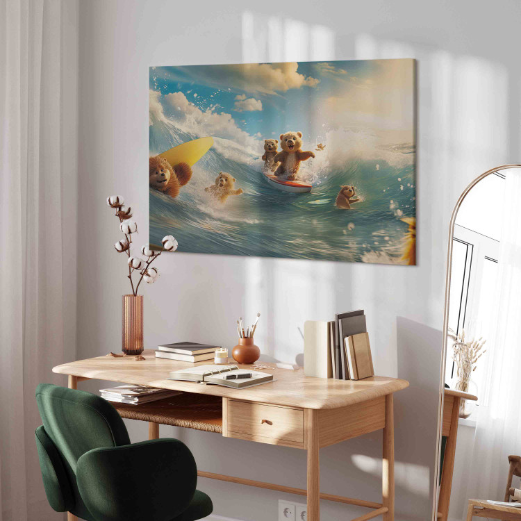 Canvas Print Floating Animals - Summer Vacation Time Spent Surfing the Waves 151566 additionalImage 10