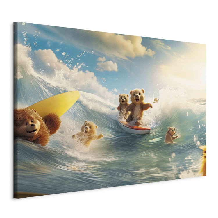 Canvas Print Floating Animals - Summer Vacation Time Spent Surfing the Waves 151566 additionalImage 2