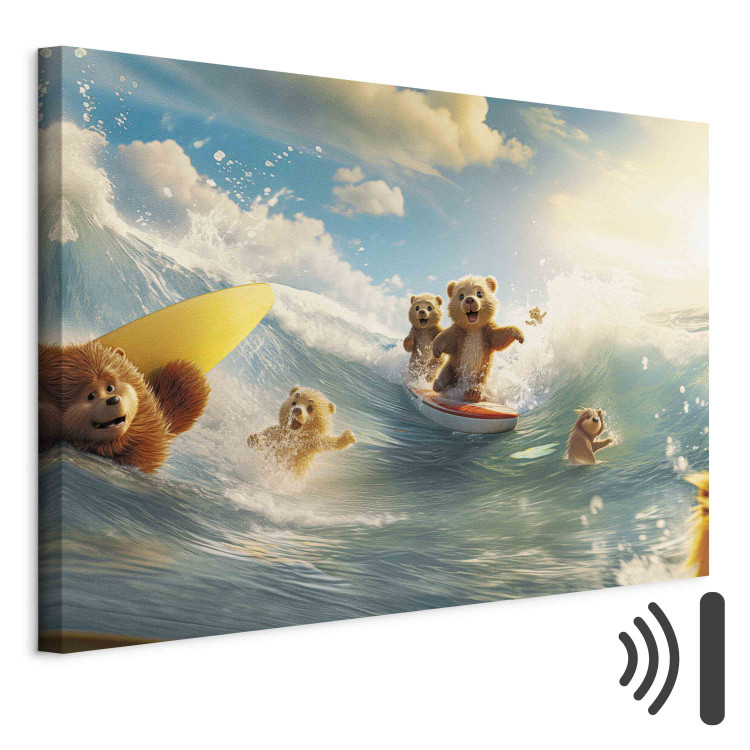 Canvas Print Floating Animals - Summer Vacation Time Spent Surfing the Waves 151566 additionalImage 8