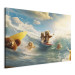 Canvas Print Floating Animals - Summer Vacation Time Spent Surfing the Waves 151566 additionalThumb 2