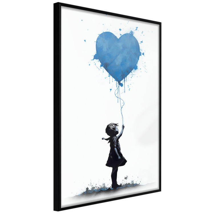 Poster Blue Heart - Banksy-Inspired Balloon Mural 151766 additionalImage 9