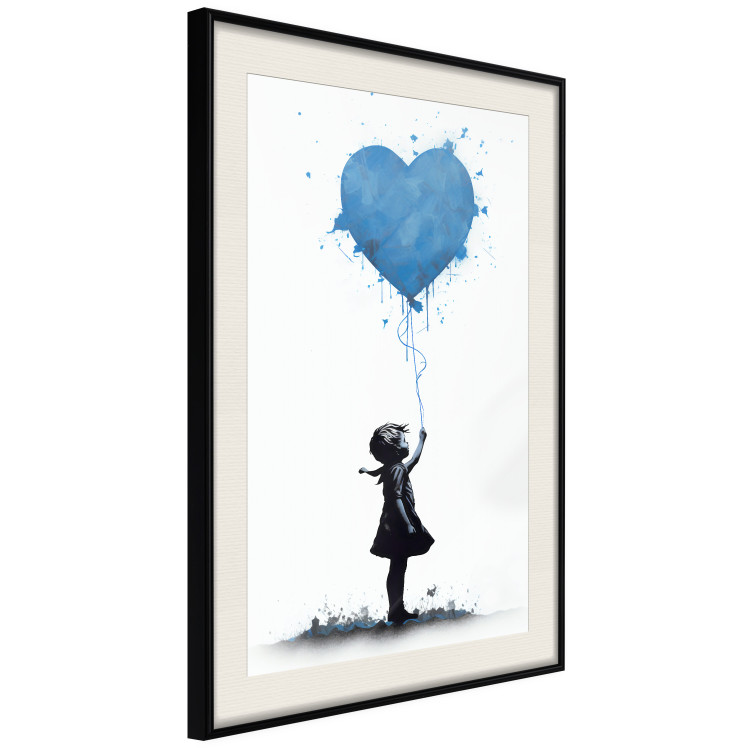 Poster Blue Heart - Banksy-Inspired Balloon Mural 151766 additionalImage 11