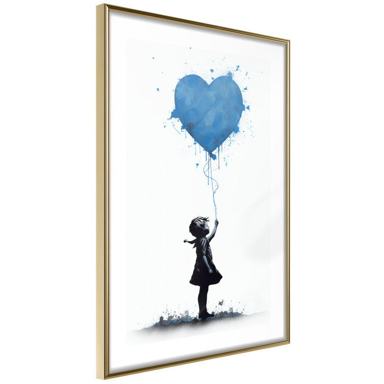 Poster Blue Heart - Banksy-Inspired Balloon Mural 151766 additionalImage 10