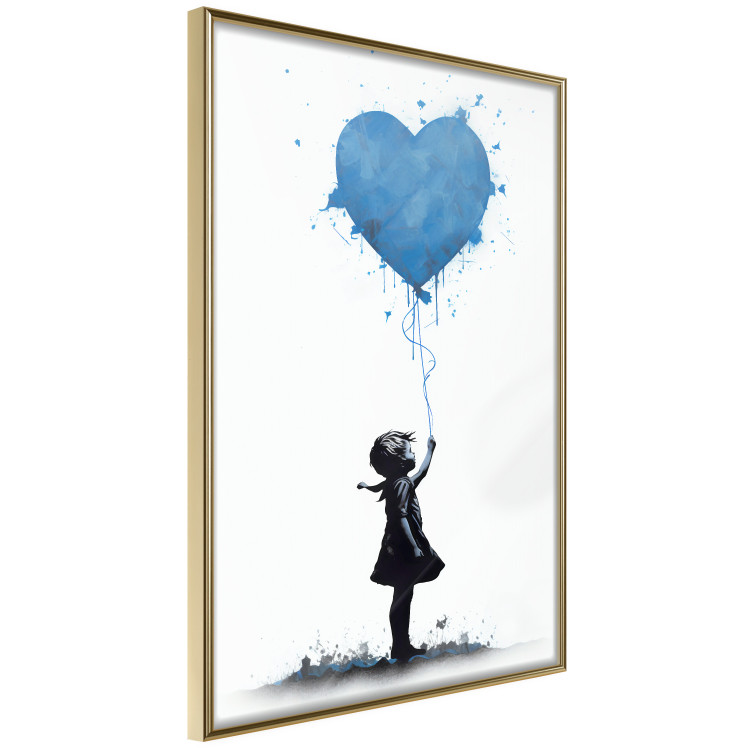 Poster Blue Heart - Banksy-Inspired Balloon Mural 151766 additionalImage 5