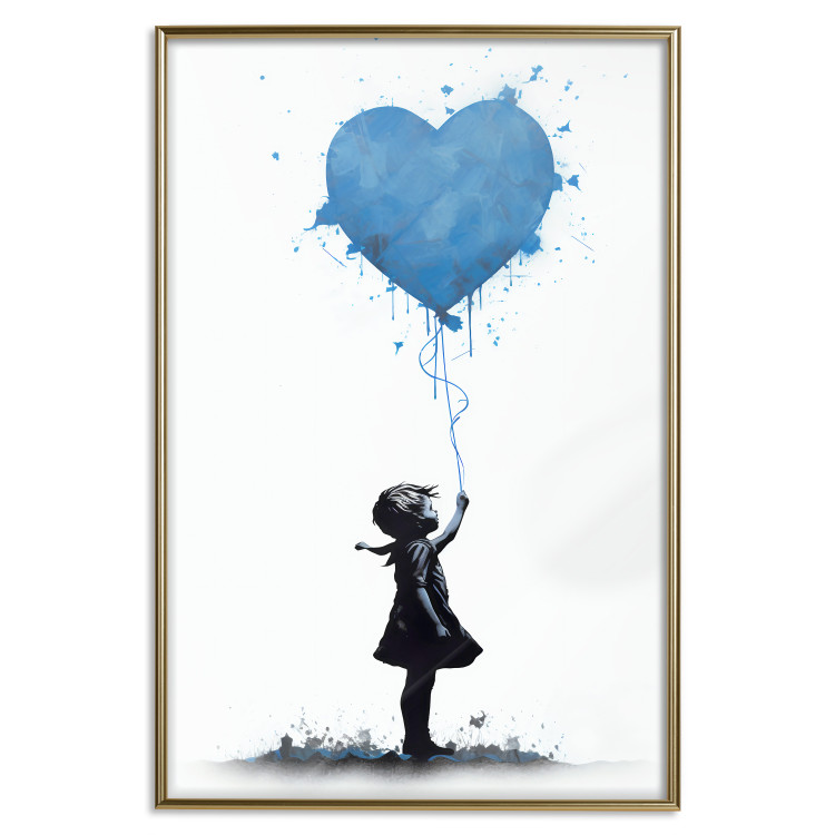 Poster Blue Heart - Banksy-Inspired Balloon Mural 151766 additionalImage 26