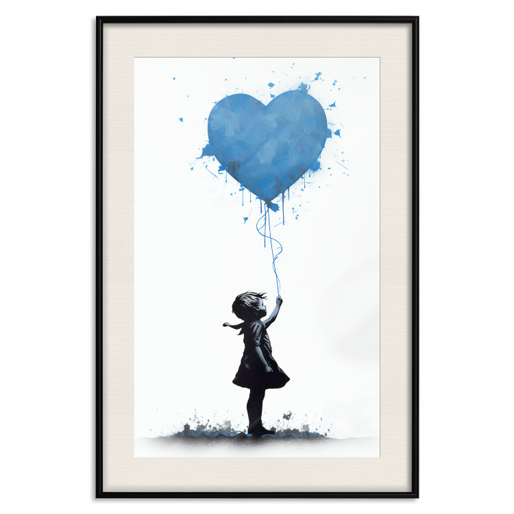 Poster Blue Heart - Banksy-Inspired Balloon Mural 151766 additionalImage 25