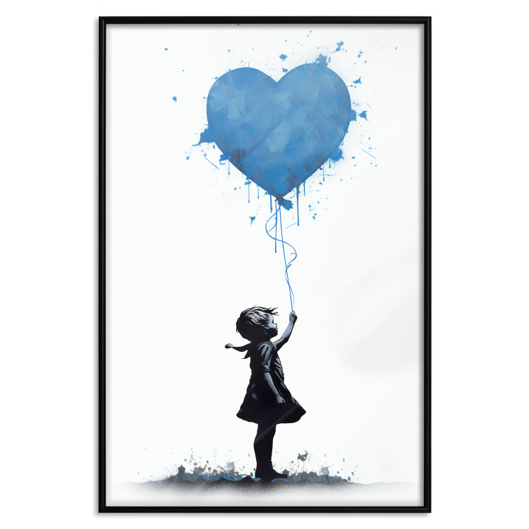 Poster Blue Heart - Banksy-Inspired Balloon Mural 151766 additionalImage 19