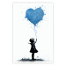 Poster Blue Heart - Banksy-Inspired Balloon Mural 151766