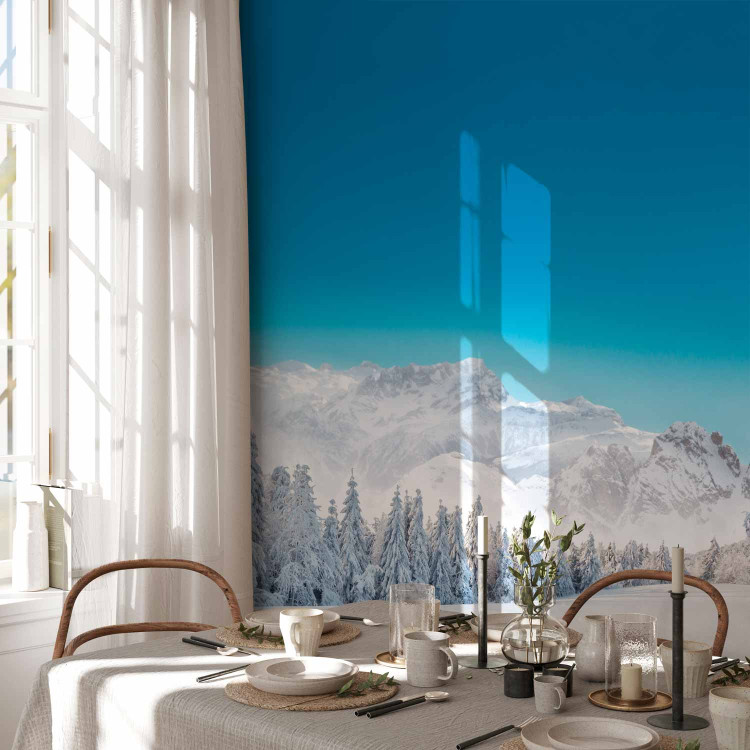 Wall Mural Winter Landscape - Mountain Peaks and Forests Covered With Snow 151866 additionalImage 7