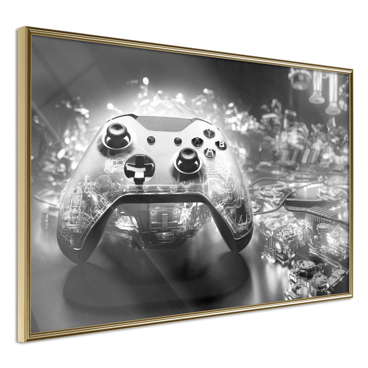 Wall Poster Gaming Technology - Game Pad on a Black and White Background 151966 additionalImage 15