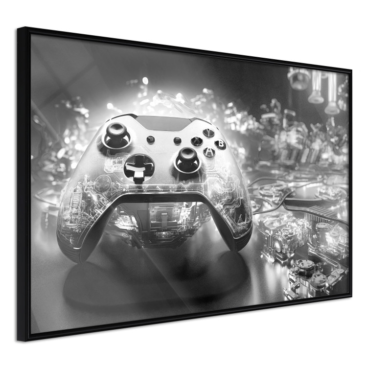 Wall Poster Gaming Technology - Game Pad on a Black and White Background 151966 additionalImage 11
