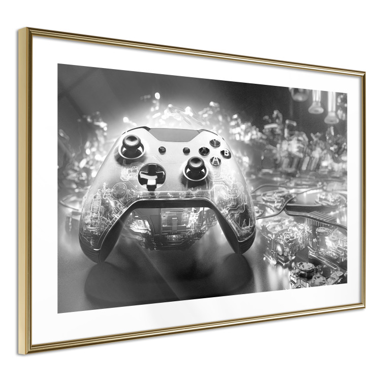 Wall Poster Gaming Technology - Game Pad on a Black and White Background 151966 additionalImage 13