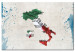 Canvas Print Italian map - graphics in national colors with cities marked 55266